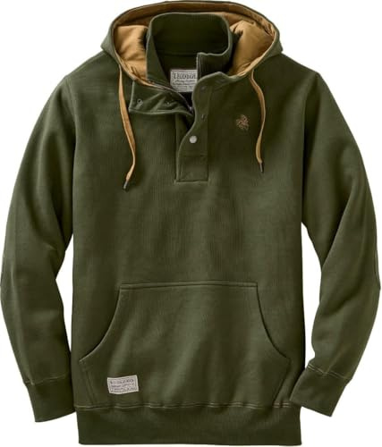 Legendary Whitetails Men's Standard Tough As Buck 1/4 Zip Action Hoodie, Loden, X-Large