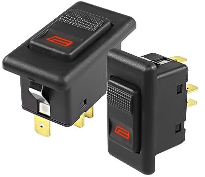XMSJSIY Interruttore elettrico universale per finestrino auto, 2 pezzi, 5 pin, DC 12 V/24 V, 20 A, interruttore elettrico per alzacristalli elettrici per auto, moto, barca