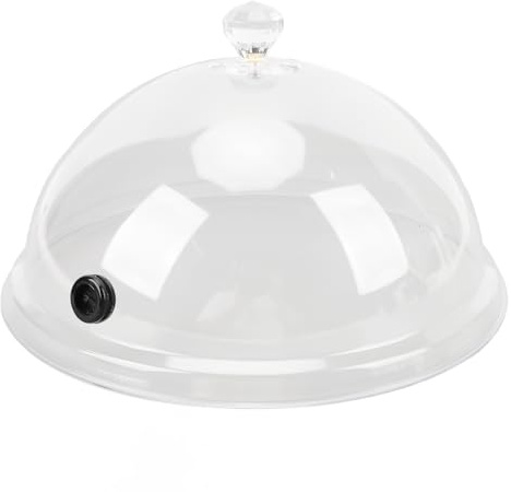 Campana para ahumar Tapa de cúpula, Transparente Tapa para ahumar alimentos para platos cuencos vasos, Accesorio para infusor de humo para cócteles Alimentos Bebidas (L)