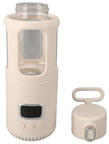 Calentador de Leche Portátil, Calentador de Agua y Biberones de 350 Ml, Calentamiento Rápido para Fórmula para Bebés, Hervidor Eléctrico Inalámbrico Versátil Recargable por USB