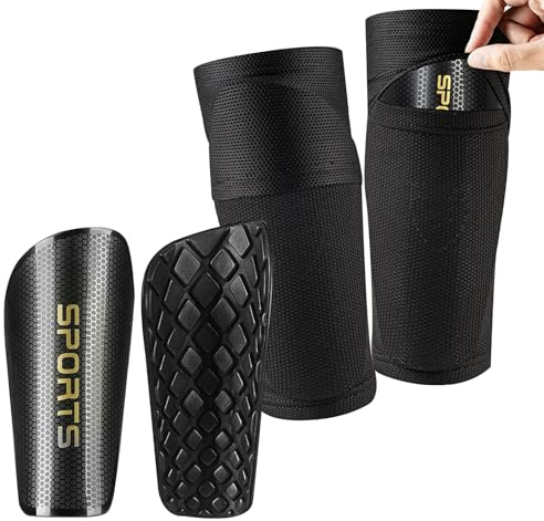 Zorplex Fútbol Espinilleras, Espinilleras Incorporadas con Calcetines, Medias con Bolsillo para Sujetar Las Espinillera para Niños y Adultos, Equipo de Fútbol Escolar y Partidos de Fútbols (S)