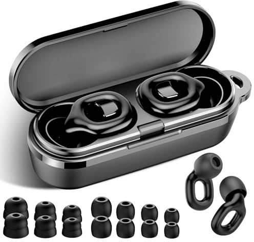 Tapones Oidos Ruido Dormir, 35db silicona suave que Cancelacion de Ruido, ideales para conciertos, Viajar, trabajo y concentración con 7 Reutilizable tapones oidos XS/S/M/L y Estuche