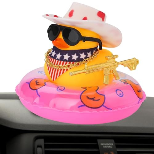 Car Bird Decoration Yellow Rubber Car Ornament Squeaky
