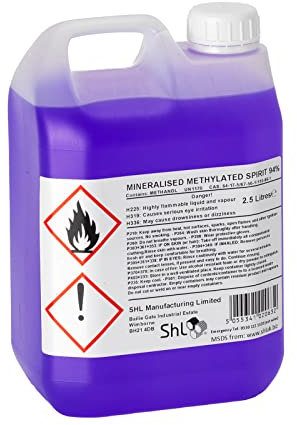 Shiny Hardware Limited SHL 5 Litre (5000ml) 94% Methylated Spirits (Denatured Alcohol)