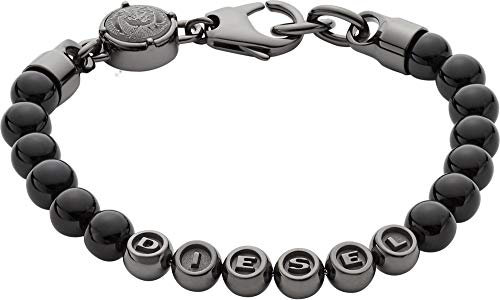 Diesel Armband Für Männer, 18Cm-19.5Cm Graues Edelstahlarmband, DX0950060