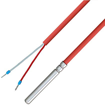 iOVEO 036HS05202 - NTC 10KOHM Temperaturfühler / Kabelfühler / Solarfühler / Temperatursensor mit Silikon-Leitung bis 200°C, NTC , 2 Meter