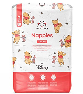 Marca Amazon - Mama Bear Disney pañales ultrasecos, Talla 2 (3-6 kg), Blanco, 84 Unidad