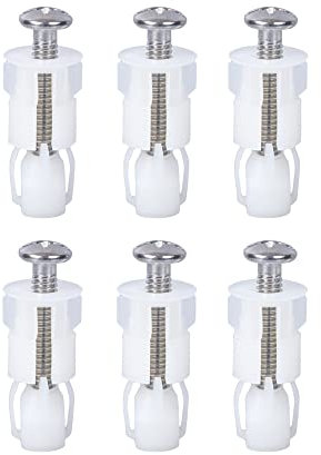 Pamtns Expansionsschraube für WC Sitz 6 Stück Toilettensitz Schrauben WC Sackloch Expansionsschraube Schrauben für Toilettensitz Universal WC Sitz Befestigungsset Dübel Set für Toilettensitz