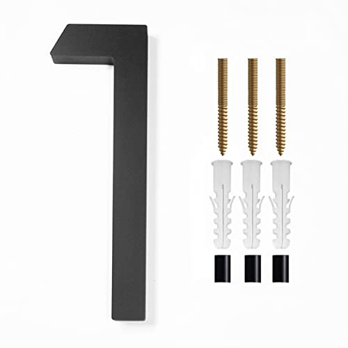 nanlyiau 3D Numero civico Mdoerne nero,Nero opaco materiale Acryl,6in/15.2cm resistente alle intemperie e alla corrosione (black Acryl 6in1)