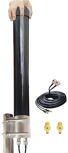 2x2 MIMO 5G External Antenna T-Mobile Outdoor Omni Directional 4G LTE Antennas for N71 Verizon AT&T All US Canadian Carrier with TS-9 SMA Cable