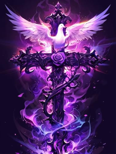 Diamond Painting WeißE Taube Diamond Painting Bilder Kinder, Kreuzen Diamond Painting Erwachsene XXL 80x110cm, 5D Diamond Art Stickerei Kreuzstich Basteln Diamond Painting, Home Wanddekoration Gifts