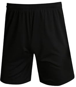 MIXLAC Pantalones Cortos Deportivos para niños - Ropa Deportiva Escolar Unisex para fútbol, Running, Entrenamiento y Gimnasio Negro 7-8 años