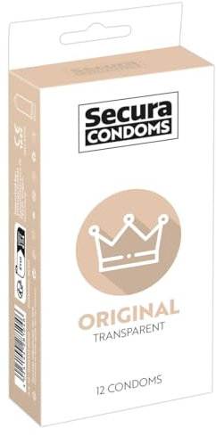 Secura Original 12er kondome - 12 transparente Präservative zur Verhütung ohne Hormone für Männer