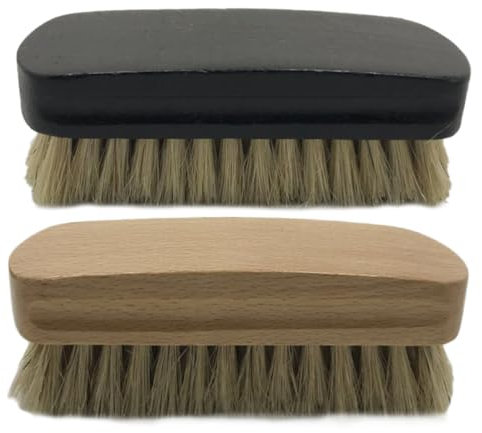 WOFASHPURET 2piezas Cepillo De Pelo De Cerdo De Haya para Pulir y Desempolvar Zapatos Multifuncional Color Accesorios Hogar