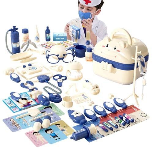 Set medico per bambini, set da gioco con valigetta, con effetti luminosi e sonori, un set di gioco fantasia per giochi di ruolo e cosplay, per ragazze
