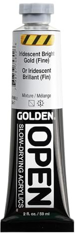 Golden Artist Colors Ouvert 2 oz peintures de couleur acrylique couleur: or brillant 2 oz irisé