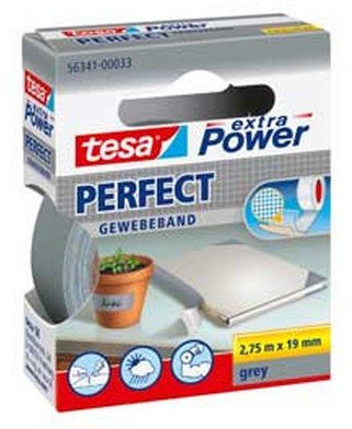 TESA - NASTRO ADESIVO TELATO 19MMX2,7MT GRIGIO 56341 XP PERF