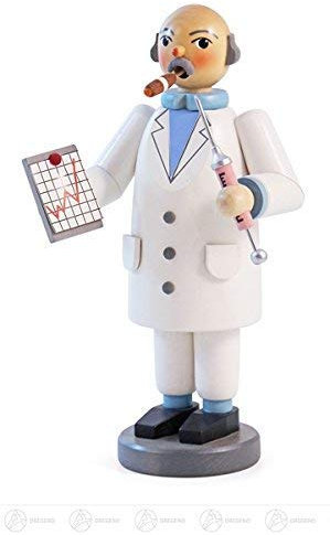 Incense Smoker Doctor Height 22 cm New Erzgebirge Smoke Figurine Smoking Man