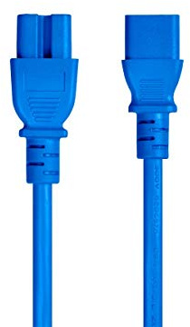 Monoprice 133658 14AWG Heavy-Duty Computer Extension Power Cable/Cord - 6ft - Blue 15A 14AWG (IEC-320-C14 to IEC-320-C15)
