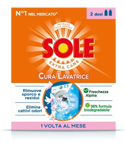 Sole Cura Lavatrice Freschezza Alpina, Confezione da 2 Cura Lavatrice da 250 ml