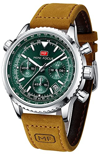 AIMES Herrklockor för män vardaglig kronograf vattentät sport militärklocka analog kvartsrörelse snygg lyxig klänning armbandsur elegant presentklocka för män