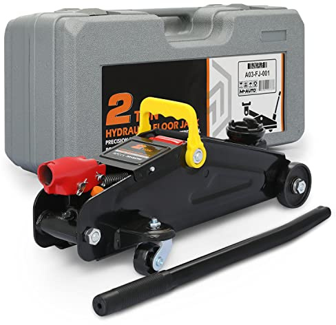Magshion 2-Ton Hydraulic Trolley Floor Jack with Carrying Case, Heavy Duty 4000 lbs Capacity Low Profile Car Jack for SUVs, Pickup Trucks, Home Garage & Workshop Vehicle Maintenance, Black