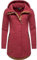 Ragwear Damen Leichter Sweat Übergangsmantel lang windabweisend mit Kapuze Letty Intl. Raspberry23 Gr. 3XL