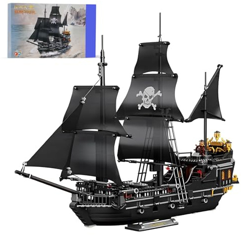 1424PCS Pirate Ship Building Blocks Toys,Creator Architecture CorsairBuilding Set(Not Compatible with Lego Pirates of The Caribbean), Wonderful Choice for 6+ Boys, Girls or Adults