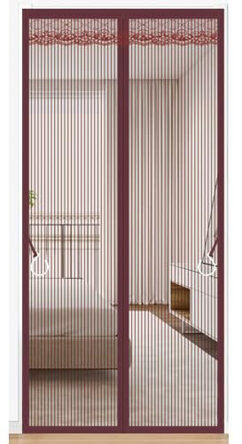 Vllcsla Magnetic Fly Screen Door 80x200cm 90x200cm, Anti Mosquito Fly Curtain Door Screens Nets, Insects Protection Door with Powerful Magnets and Full Frame, Heavy Duty Door Screen Keeping Out Flies