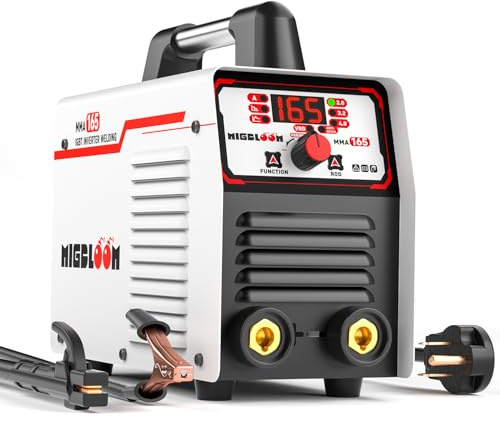 MIGBLOOM 165A Stick Welder 110V/220V Portable Arc Welding Machine IGBT Inverter Small Mini Welder with Hot Start, ARC Force, Anti-Stick