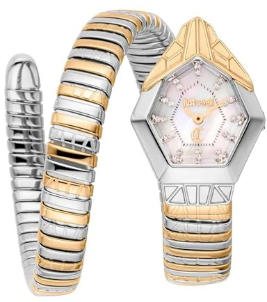 Just Cavalli Damen Analog Quarz Uhr mit Edelstahl Armband JC1L358M0065
