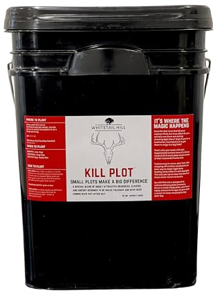 Whitetail Hill Kill Plot Food Seed Mix for Deer, 1/3 Acres or 3 Acres, Highly Attractive Mix of Brassicas, Clovers, and Chicory, Made for Small Plots