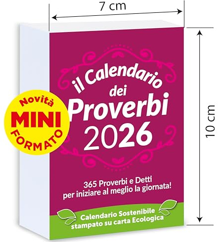 MINI Calendario dei Proverbi 2026 Ricambio | Detti e Proverbi Popolari | 365 Consigli di Vita | un Pensiero filosofico | Idea Regalo Geniale by Calendario Positivo