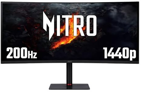 acer Nitro XV345CURX0 34 Curved UWQHD 200Hz 0.5ms FreeSync Premium Monitor