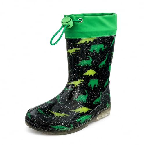 YAAMOO Bottes De Pluie Enfant, Bottes Caoutchouc Enfant Garçon Et Fille Imperméables Avec Semelle Antidérapante,26-34