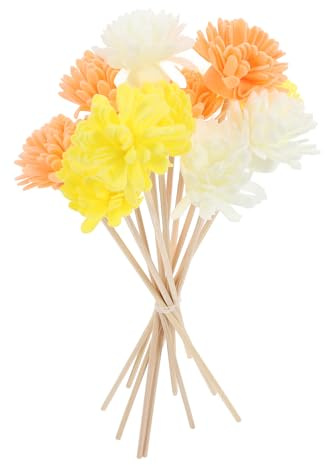 PAMINGONO 12 St Doftspridare Refill med Realistiska Rispapperblommor Långvarig Doftspridning Lätt och Bärbar Rattanstav för Hem och Eteriska Oljor Dekorativ och Säker Aromspridare