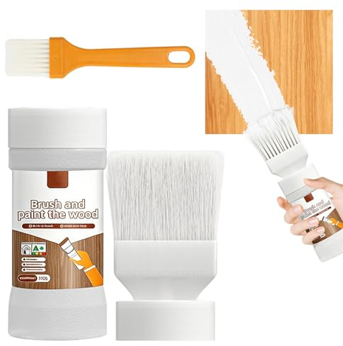 Fonyet Pintura blanca con pincel, pintura para muebles sin lijar para armarios, madera y metal, secado rápido, pintura a base de agua para todas las superficies