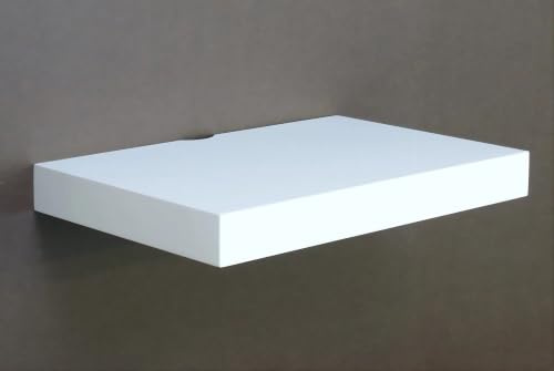Optimal Products High Gloss Floating Media Shelves Shelf For DVD SKY BOX TV AV Xbox Wall Mounted Kit Unit MDF (MATT WHITE)