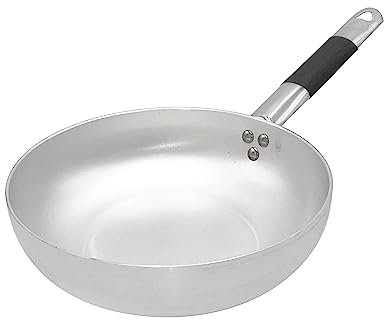 Pentole Agnelli ALMC111BPIC24 Linea Alluminio Induzione Padella Svasata Alta, Fondo a Induzione con 1 Manico Cool, 24 cm