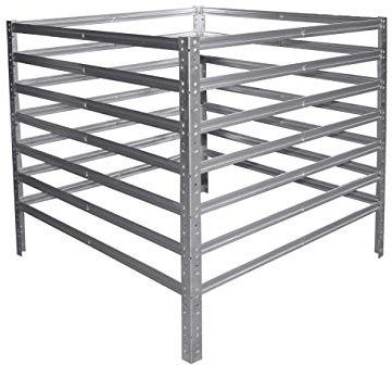 shelfplaza® Home Composteur 47l galvanisé/Composteur Jardin 90x23x23 cm/métallique composteur de Jardin 47l capacité comme bacs à Compost de Jardin pour composts et déchets de Jardin