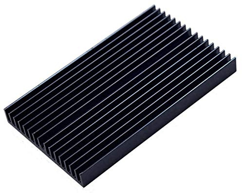 Easycargo 4pcs 60mm Heatsink 100x60x10mm, Aluminum Cooling Heat Sink, Cooler Heatsink for cooling LED panel (100mm x 60mm x 10mm) (Black)
