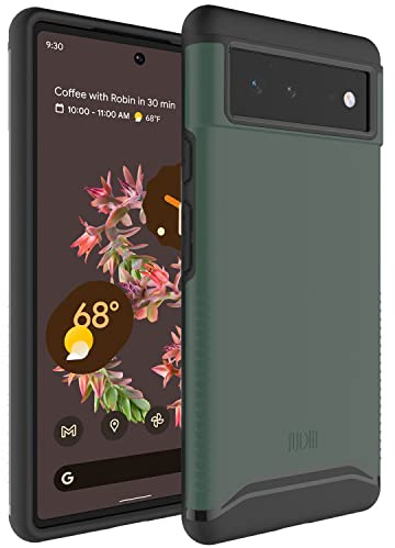 TUDIA DualShield kompatibel für Google Pixel 6 Hülle, [Merge] Stoßfestes Dual-Layer Dünn Hart TPU Militär Grade Schutzhülle für Google Pixel 6 Hülle - Hunter Green