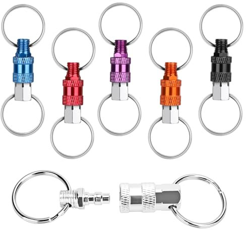 Linkstyle Schnellverschluss Schlüsselbund, Aluminiumlegierung Schlüsselanhänger Abnehmbarer Schlüssel, Schlüsselring Schnellverschluss, Schlüsselringe Schnellverschluss, Abnehmbarer Schlüsselanhänger