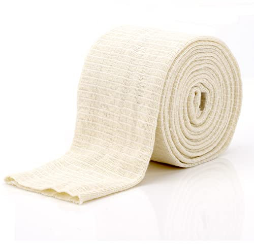 Elastische Schlauchförmige Kompressionsbandage dehnbarer Schlauch Fixierbinde Für Große Knie, Stützbandage – Mittlere bis Große Waden, Baumwolle & Elastan