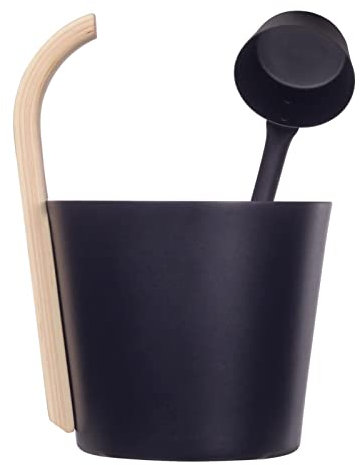 Mineatig Ensemble Seau et louche pour Sauna - Ensemble Seau et louche Grancapacité 7L,Sauna Kit Sauna pour salles Bains Salles Maisons Cadeau pour Les Proches
