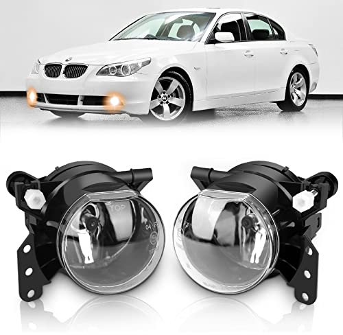 AutoBeeDen - Feux anti-brouillard compatibles avec BMW E90 E91 E46 E60 E61 E63 E64 E83 X3, Serie 3 5 6, 01/2003-12/2012, Feu Phares Antibrouillard (Claire)