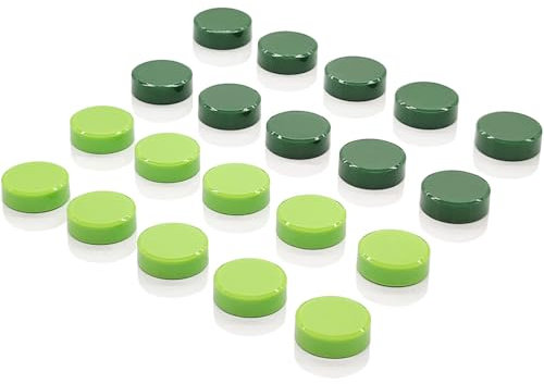 ZDZBLX Calamite Frigorifero, 20 Pezzi Magneti Calamite Potenti, Rotondi, per Frigo e Lavagne Bianca Foto, Verde