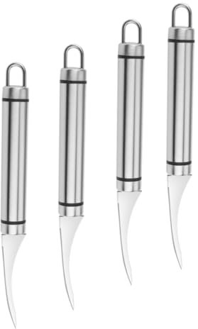 Amosfun 4 Pz sguscia gamberi pulitore di Linea di gamberi Coltello per Rimuovere la Lenza dei gamberi Sgusciatore gamberi Sgusciatore gamberetti Strumento Pela gamberi Taglia gamberetti
