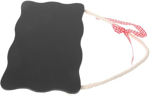 IMIKEYA Tableau Noir Double Face En Mdf 7X4.3 Pouces Panneau D'Accueil Suspendu Avec Ficelle Pour Maison Café Restaurant Décoration