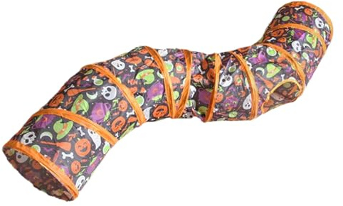 Kattunge Halloween Tube Shop - Halloween Chat Tunnel Hopfällbara Grottor för Små Djurburkar | Chartette Festival för Rappe Valp Hamster Hundtunnel för Hallowen Cat To
